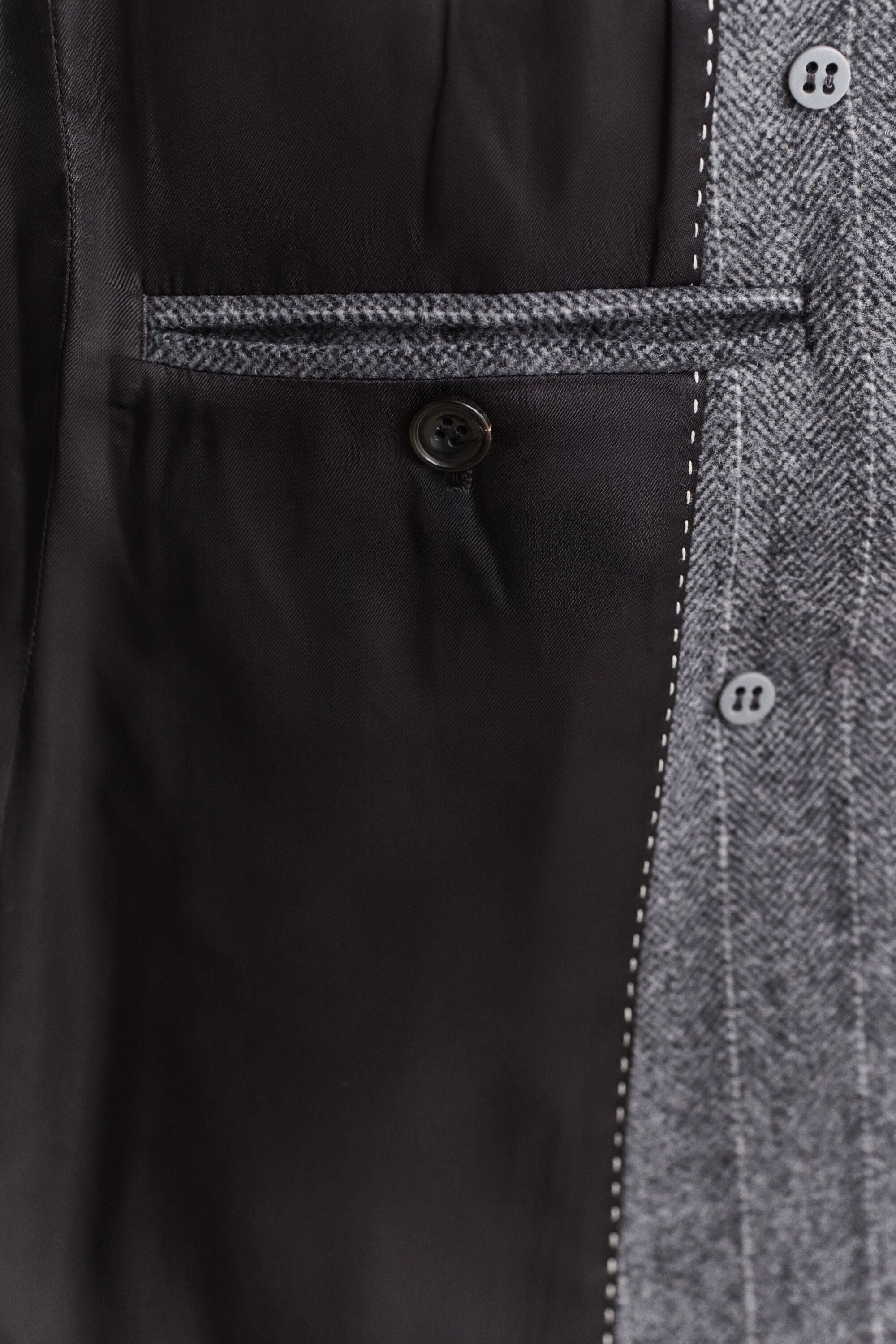 Manteau en laine mélangée à rayures