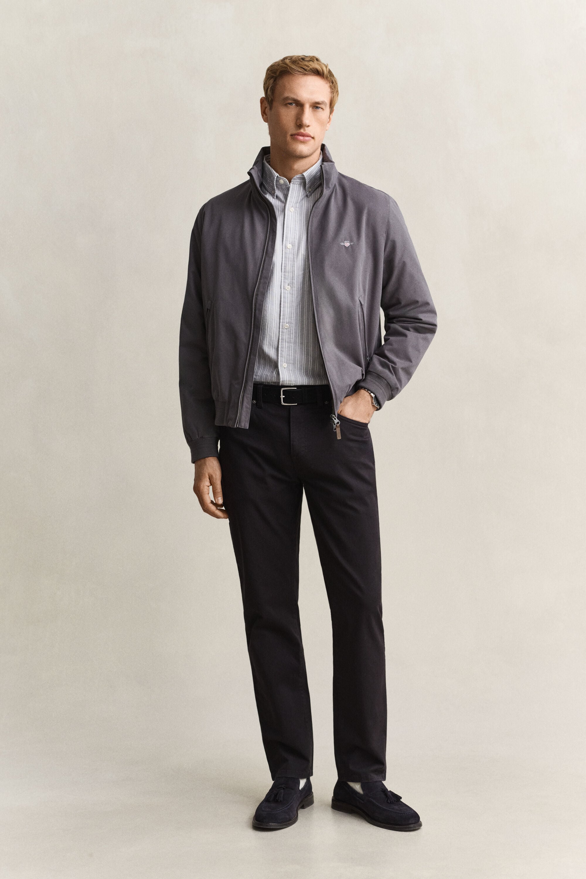 Chemise en coton Oxford classique à rayures