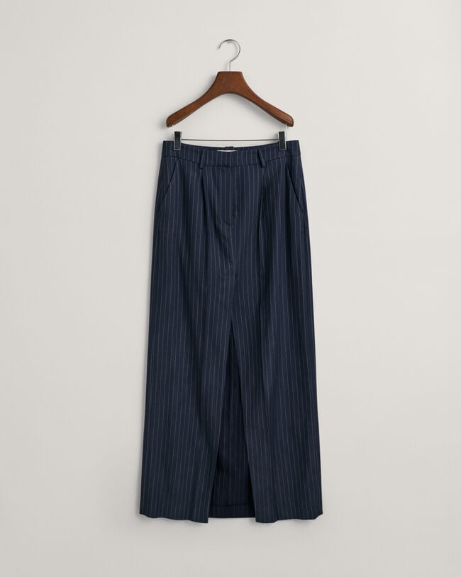Jupe longue plissée à rayures tennis