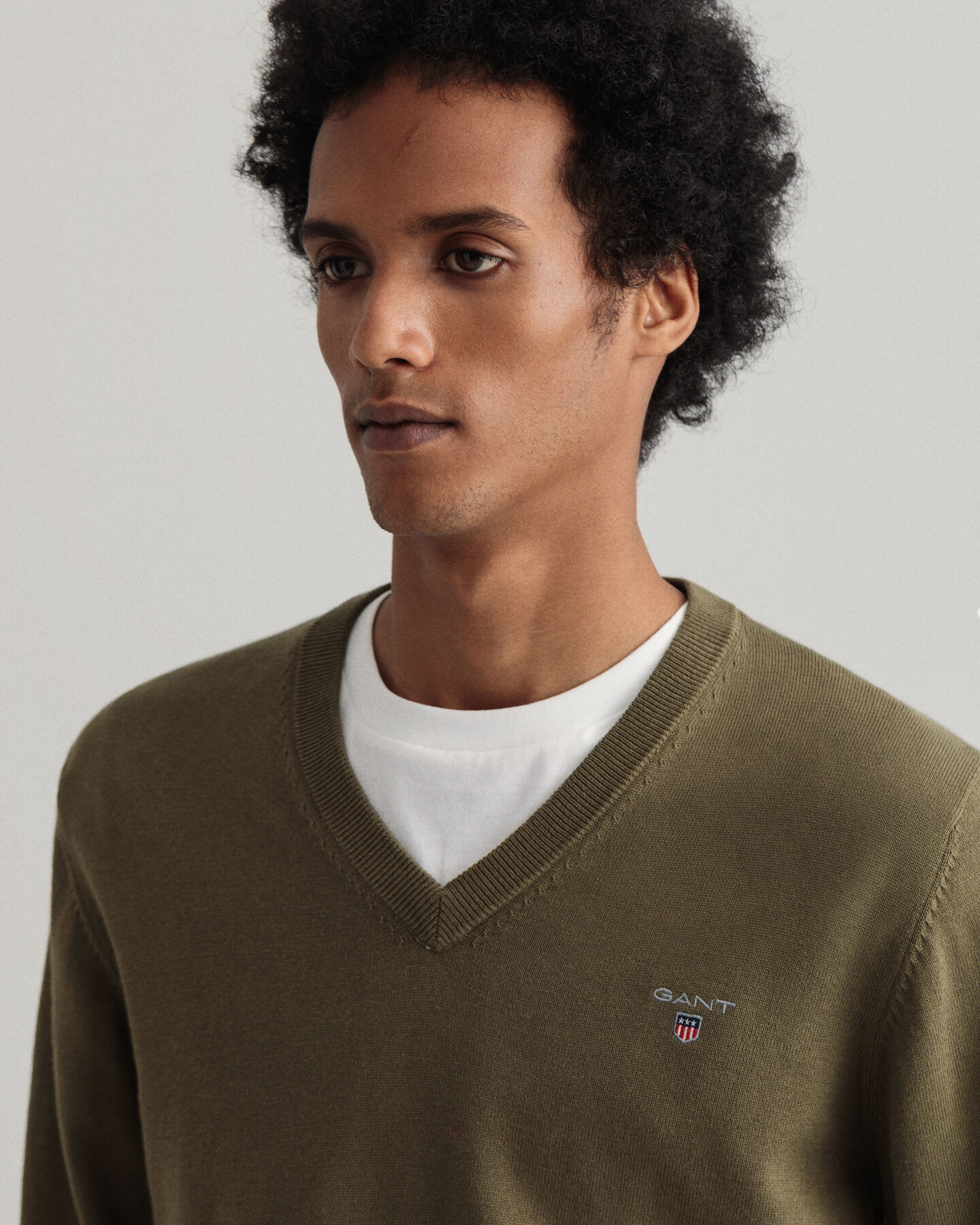 Pull col V en coton Classic