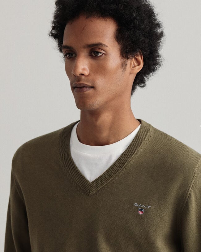 Pull col V en coton Classic