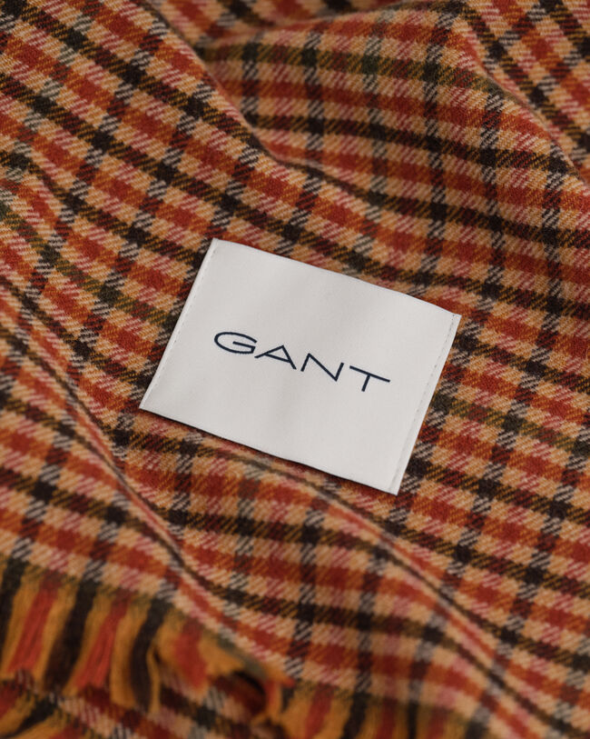 Écharpe large en laine à carreaux vichy