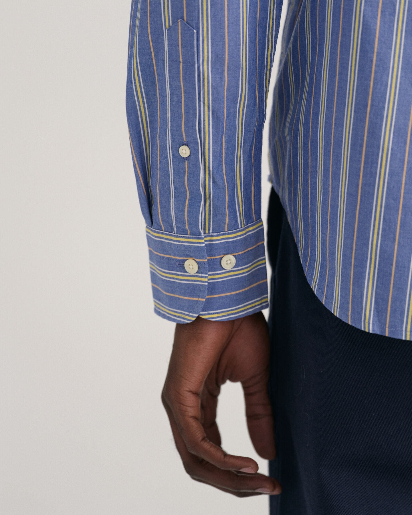 Chemise regular fit en popeline à rayures