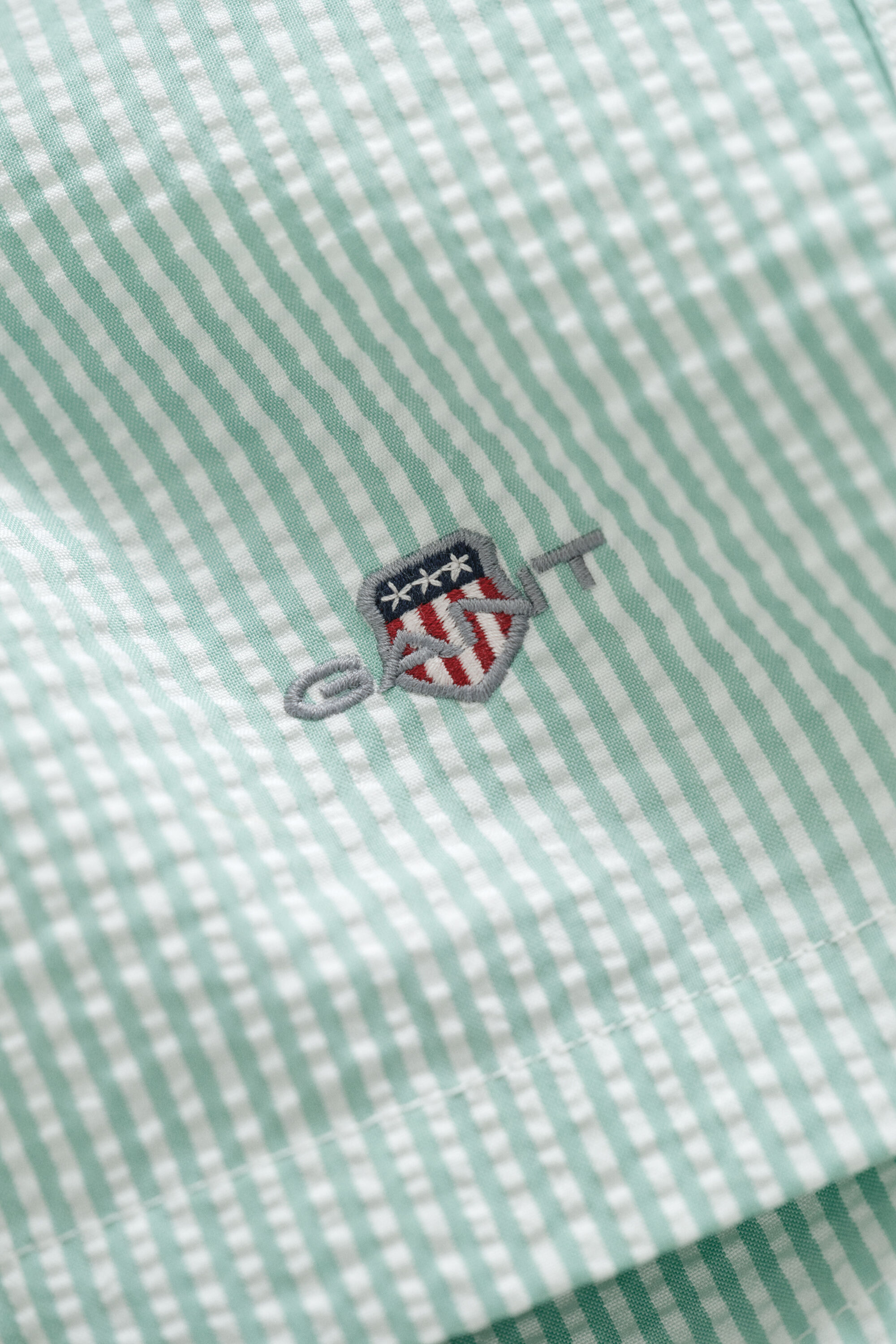 Short de bain en seersucker à rayures