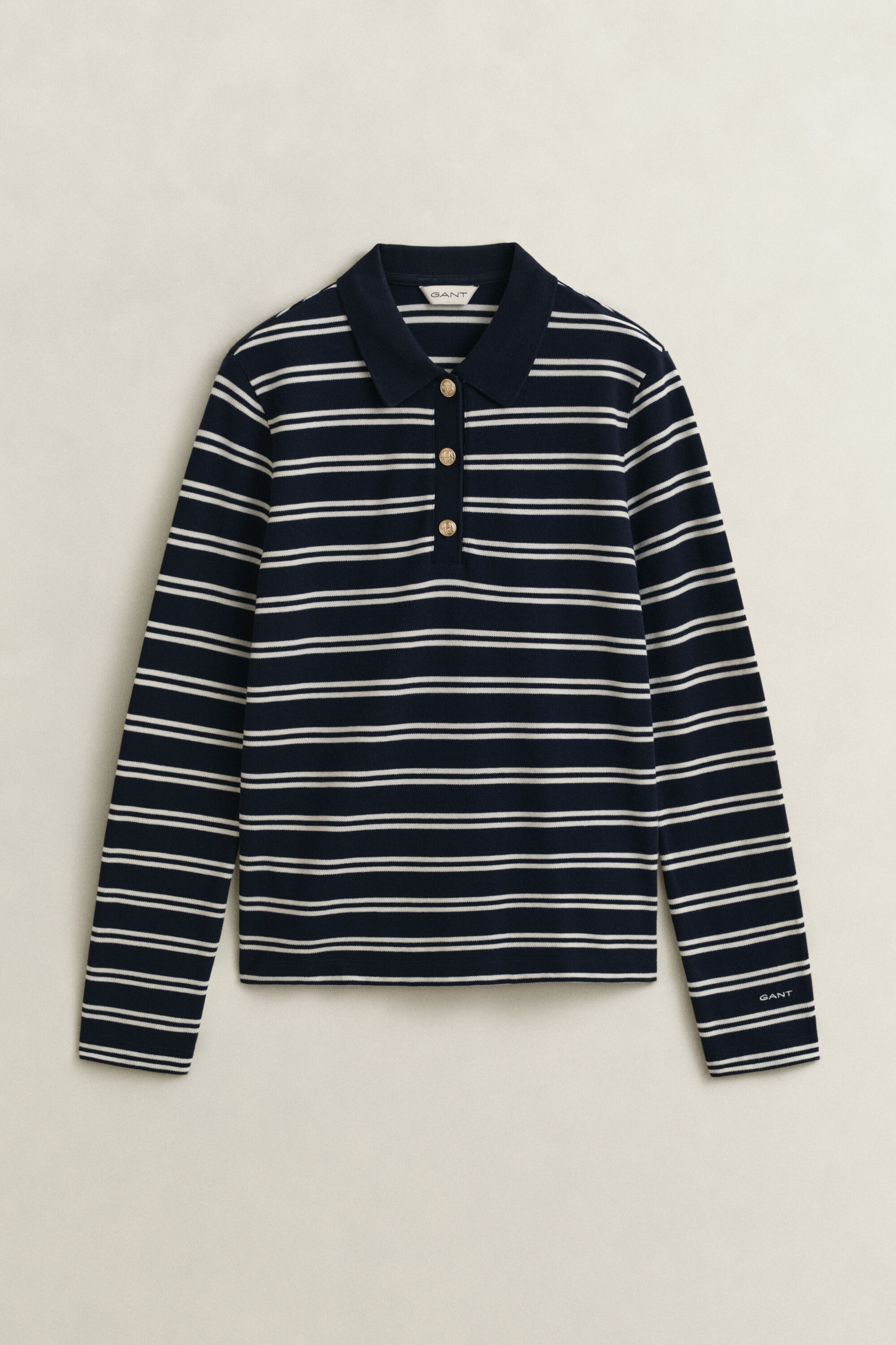 Polo en piqué à rayures