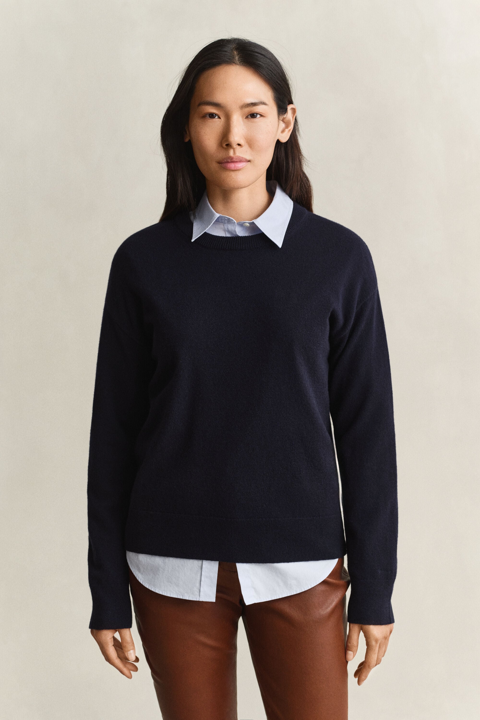 Pull col rond en laine d'agneau ultrafine