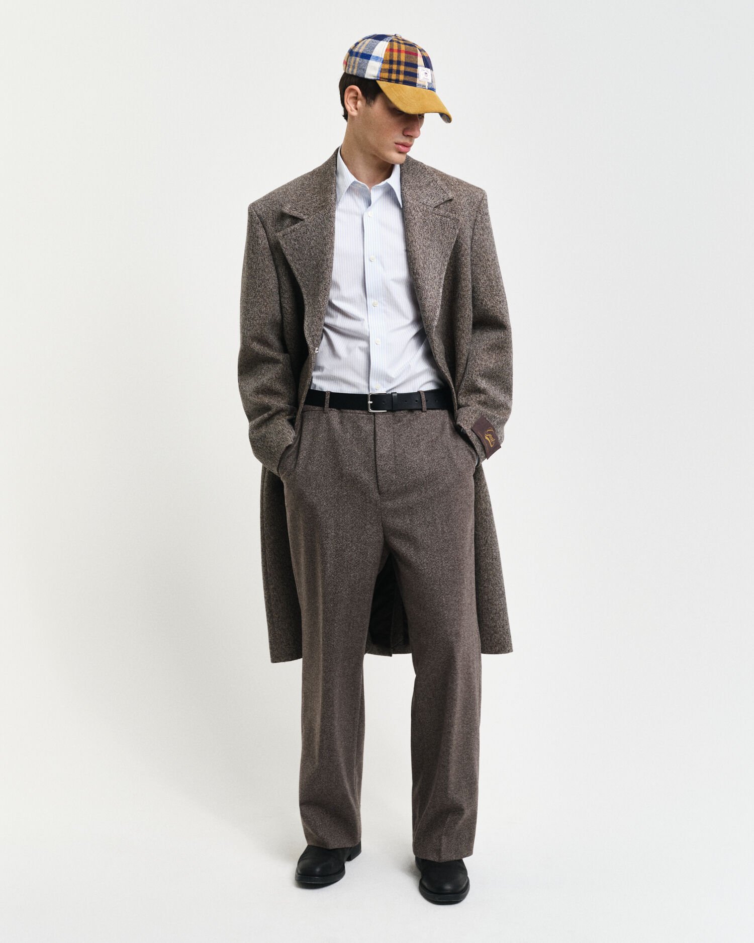 Chemise coupe slim en popeline stretch à rayures