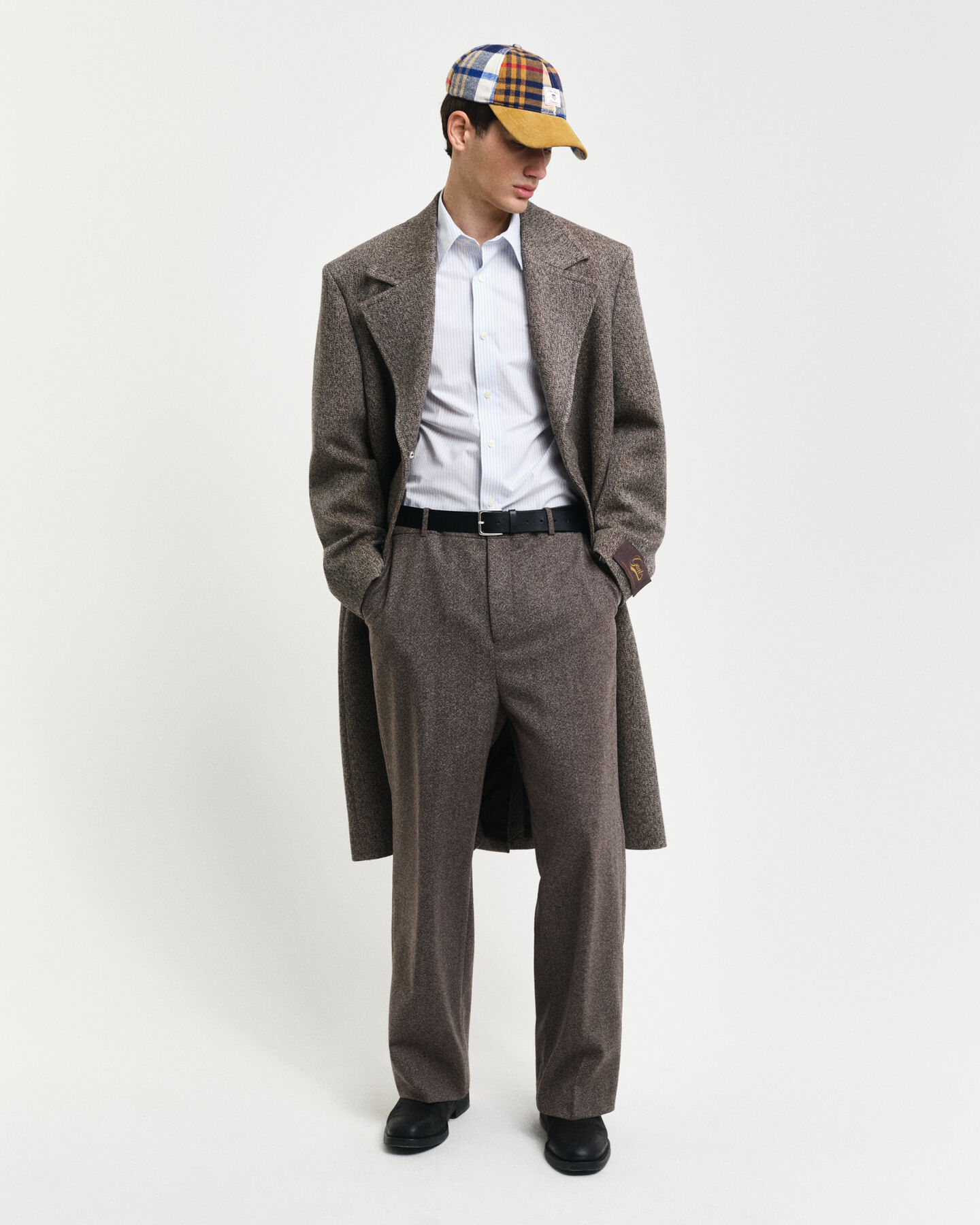 Chemise coupe slim en popeline stretch à rayures