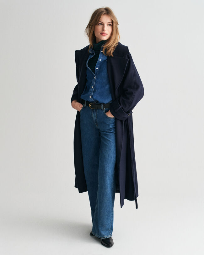 Trench-coat en laine