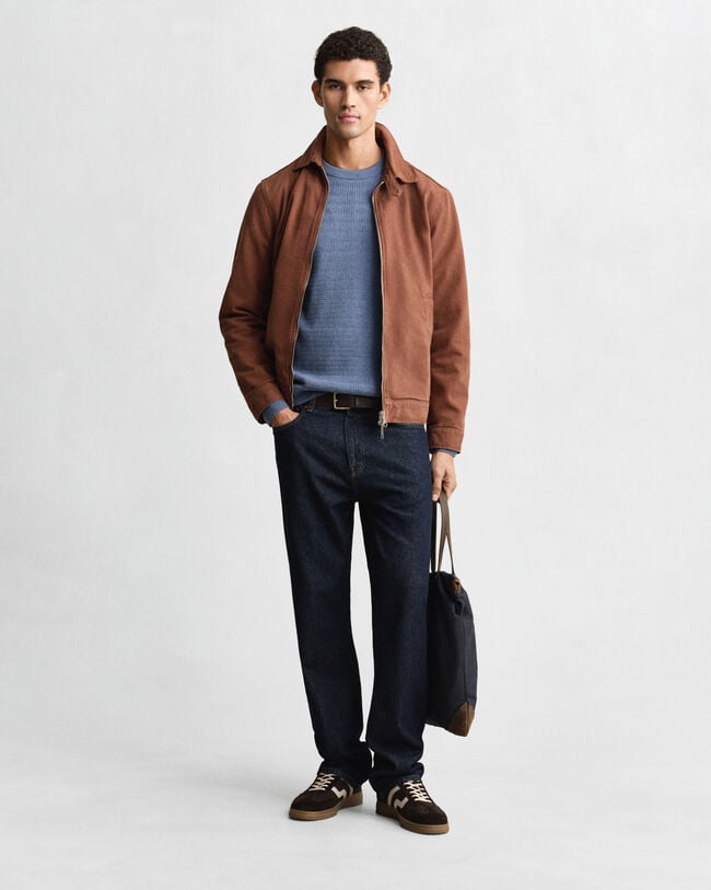 Pull col rond en maille torsadée