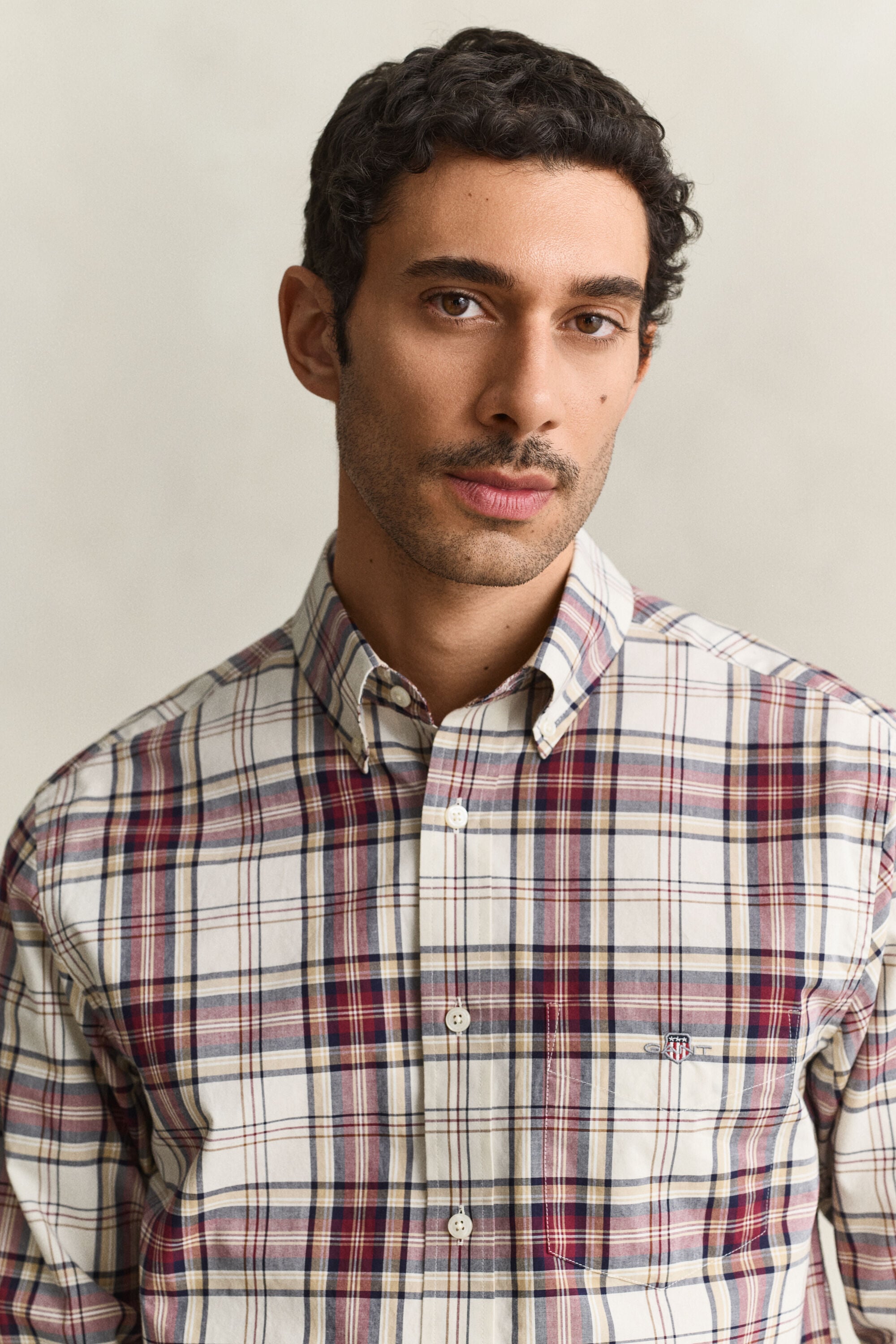 Chemise en popeline à carreaux