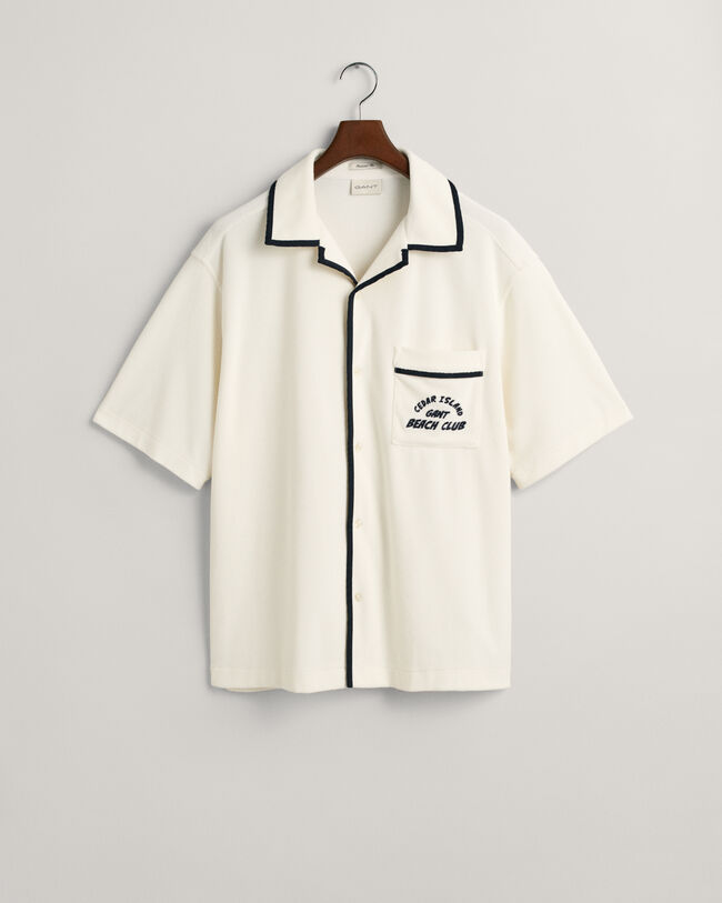 Chemise relaxed fit à manches courtes Terry Cloth