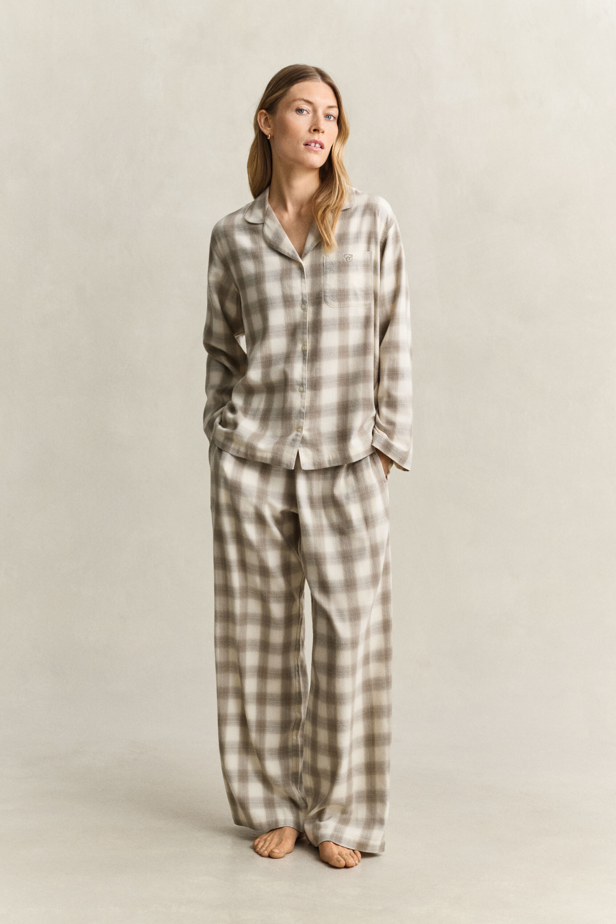 Pyjama en flanelle à carreaux