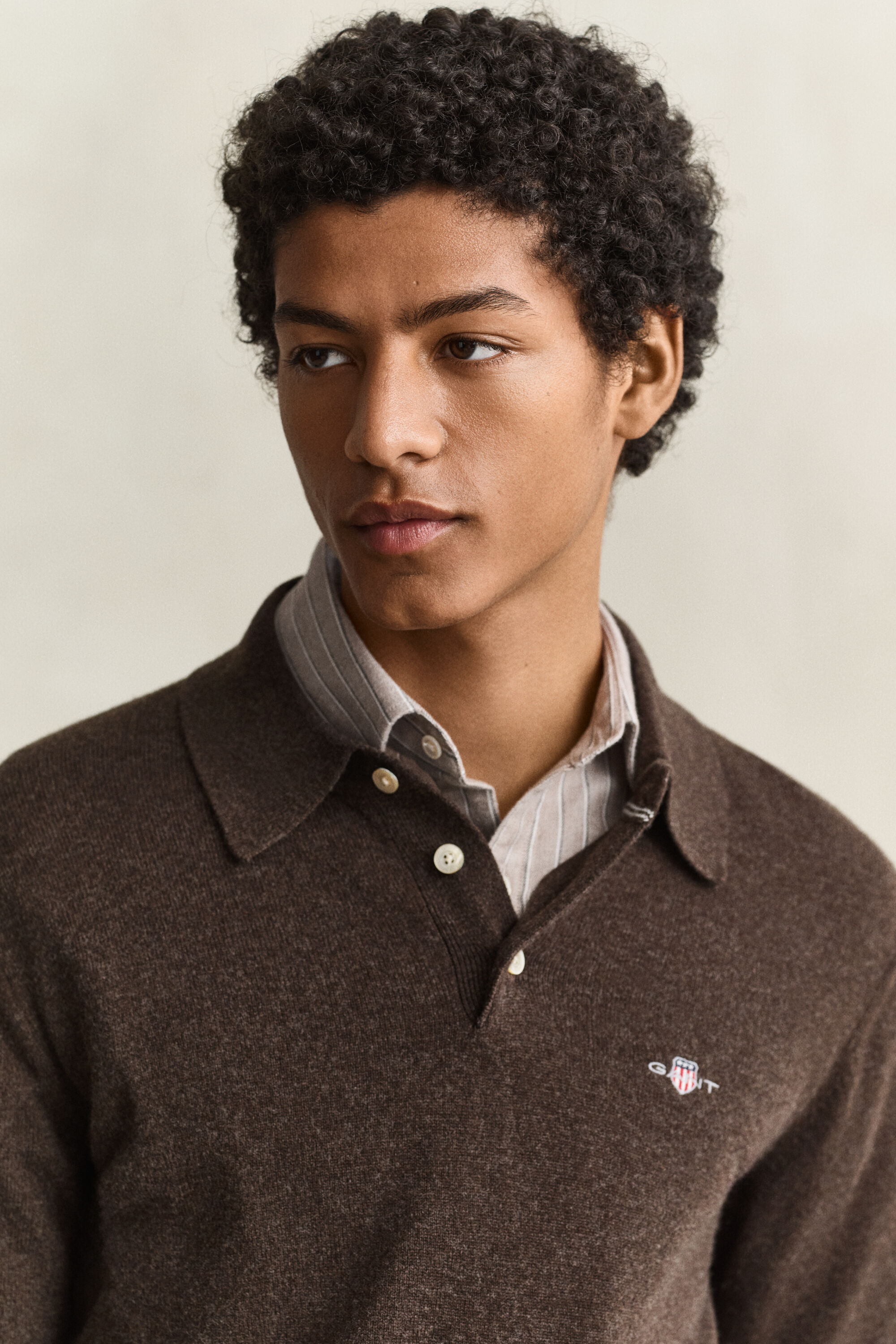 Pull polo en laine d'agneau ultrafine
