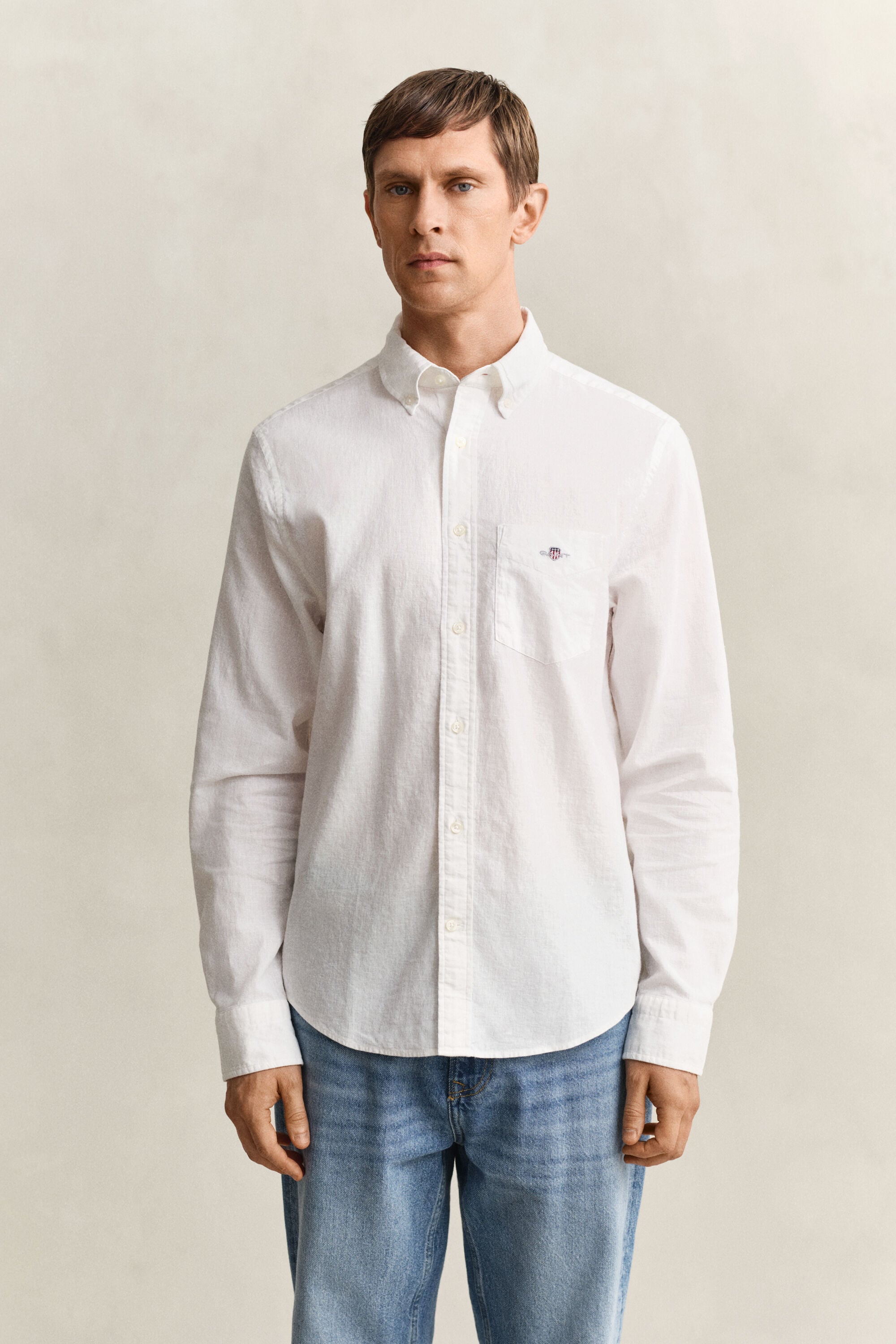 Chemise en lin mélangé