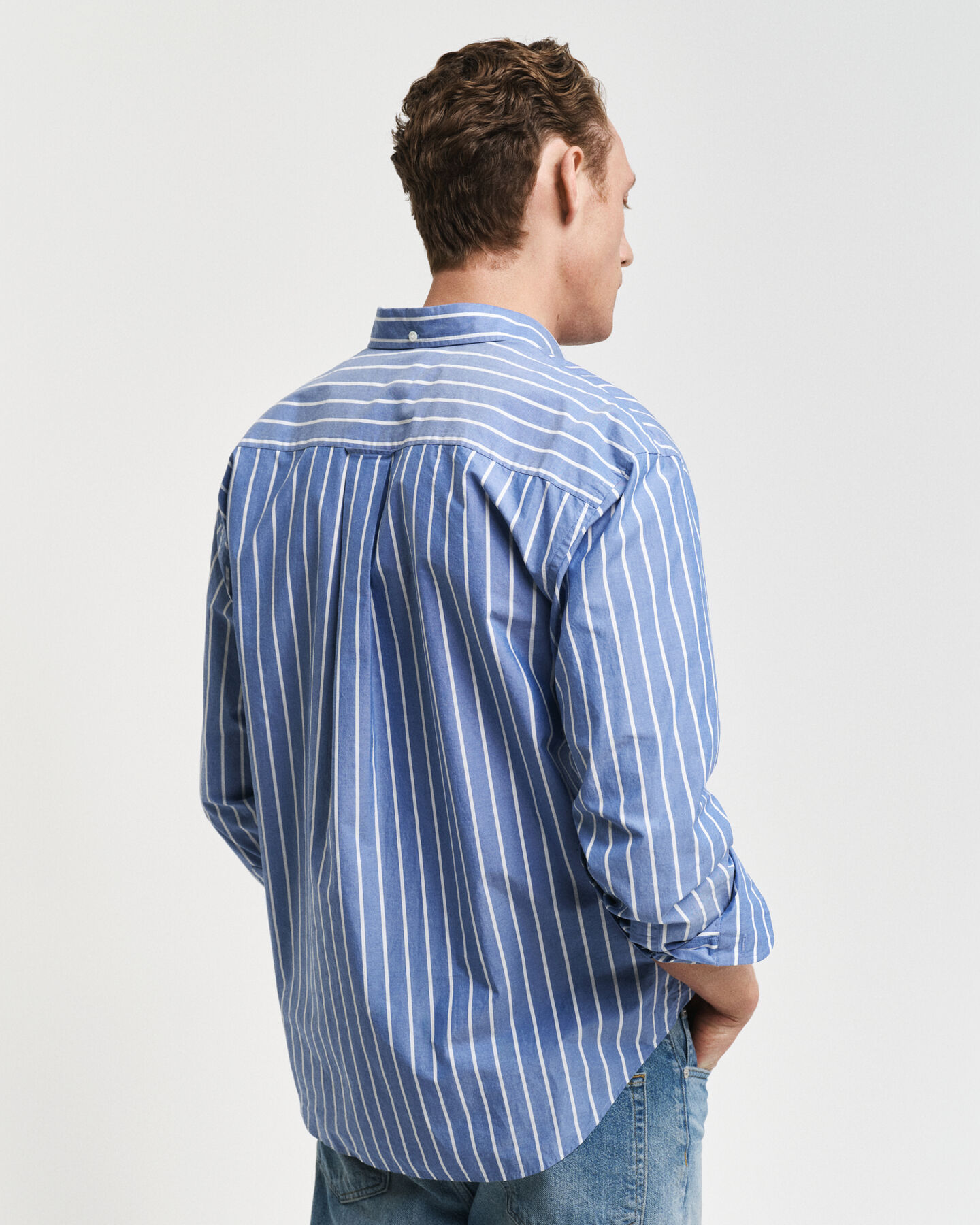 Chemise relaxed fit &agrave; rayures Heritage Poplin