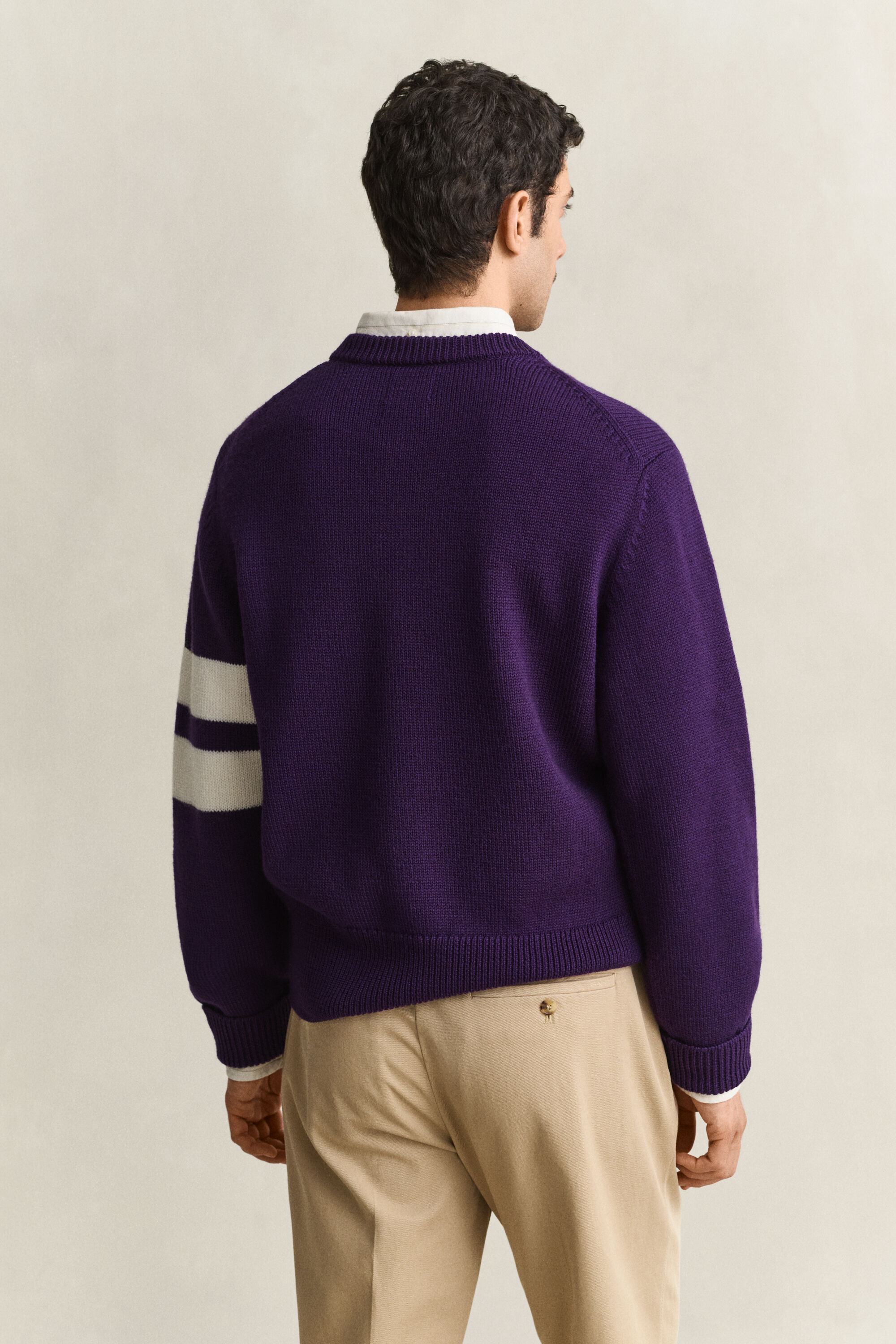 Pull en laine mérinos à rayures