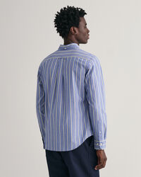 Chemise regular fit en popeline à rayures