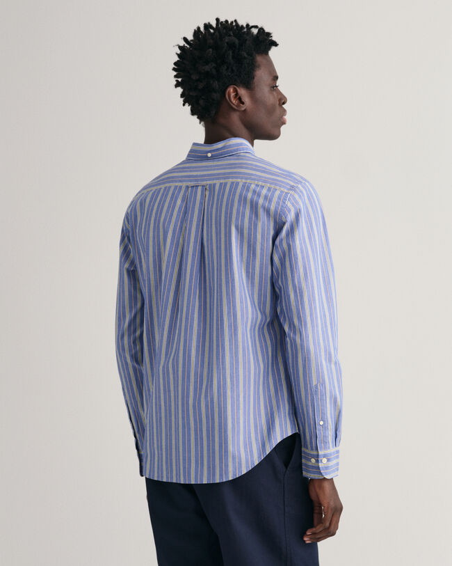 Chemise regular fit en popeline à rayures