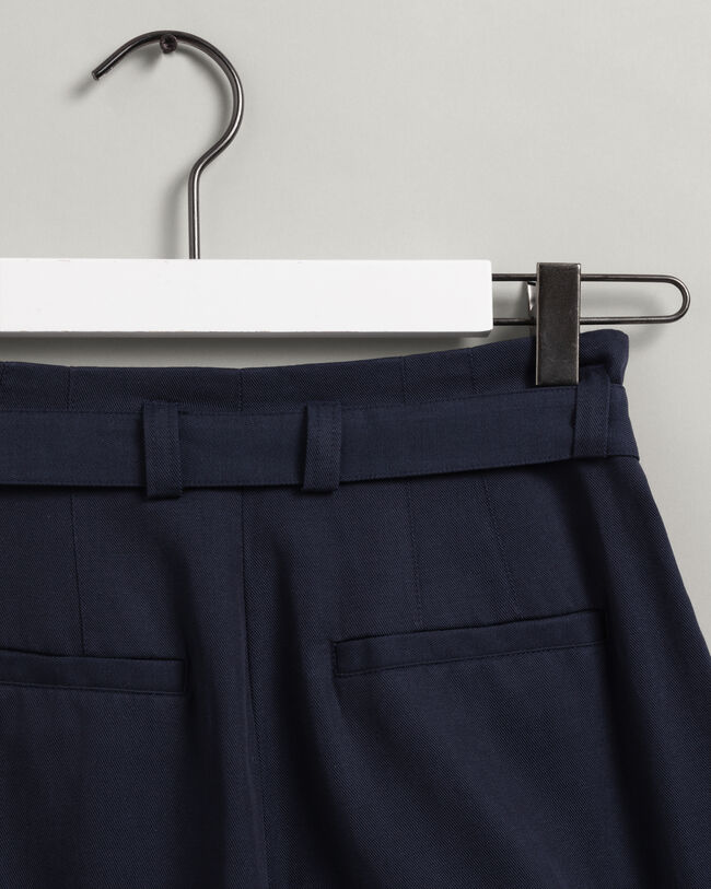 Pantalon chino plissé à taille haute Fluid
