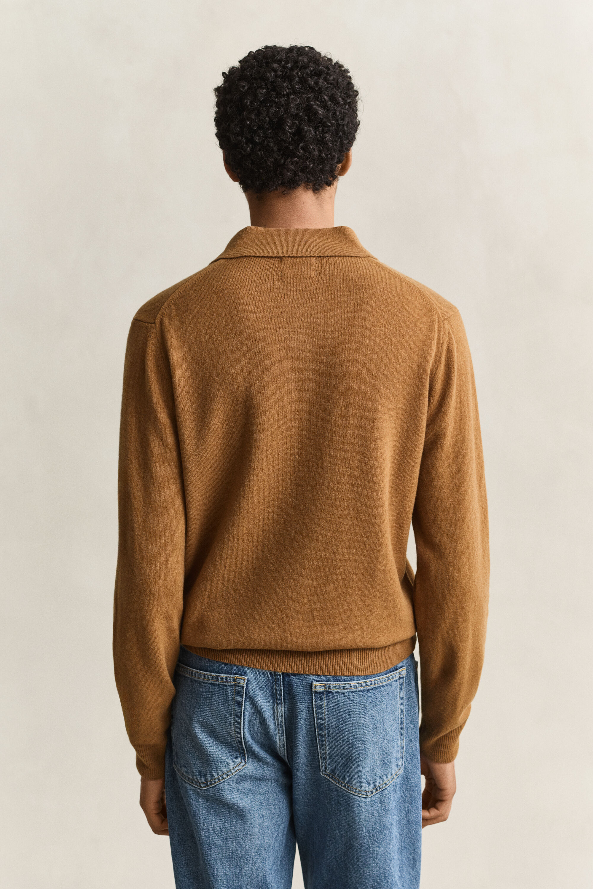 Pull polo en laine d'agneau ultrafine