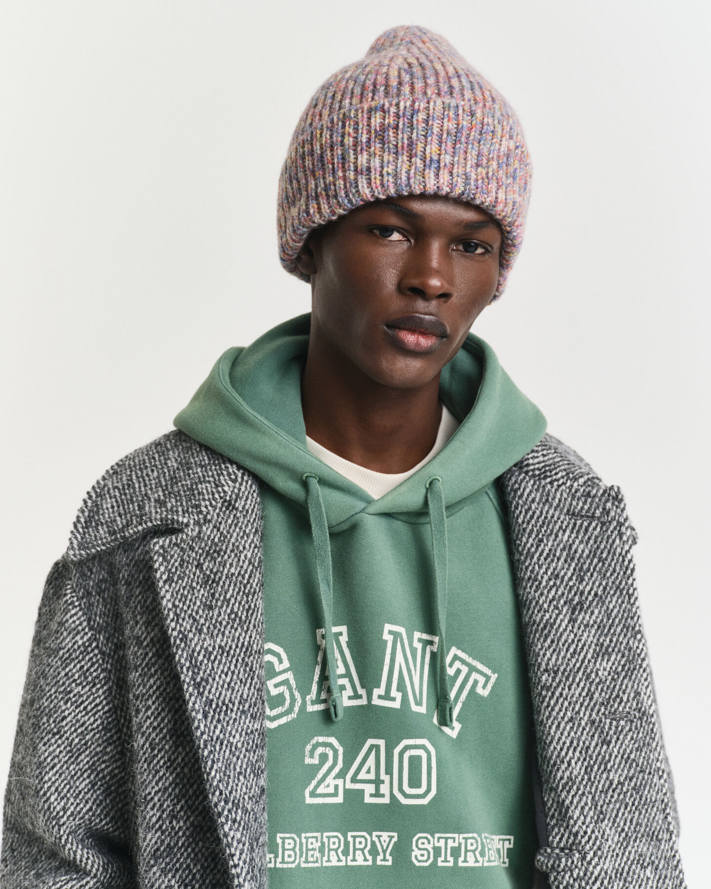 Bonnet côtelé multicolore