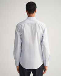 Chemise slim fit en popeline de coton