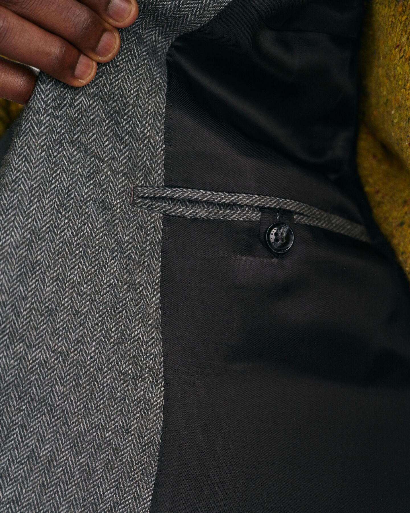 Veste blazer de costume à chevrons