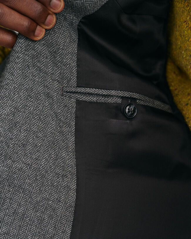 Veste blazer de costume à chevrons