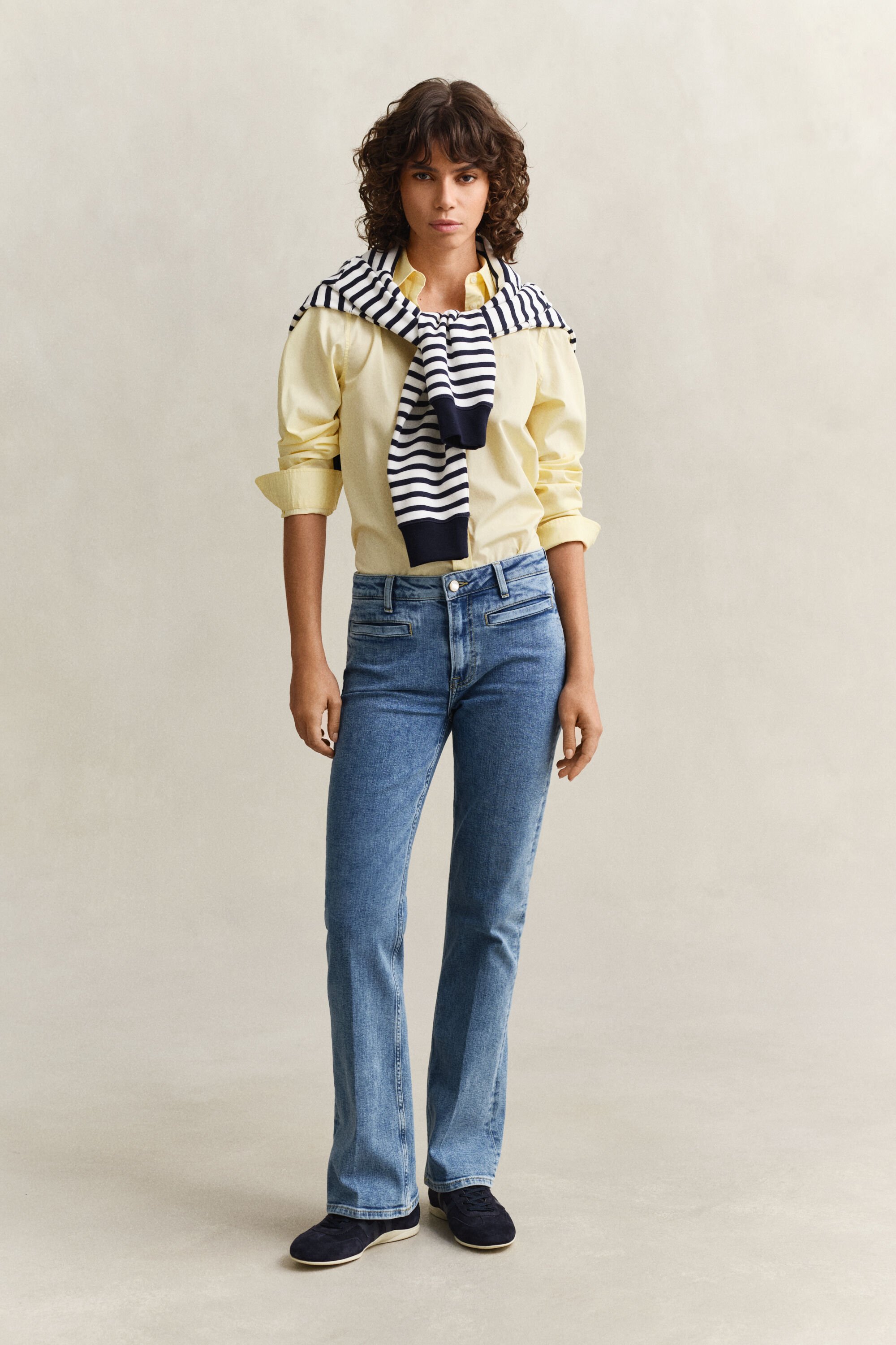 Chemise coupe regular en popeline classique