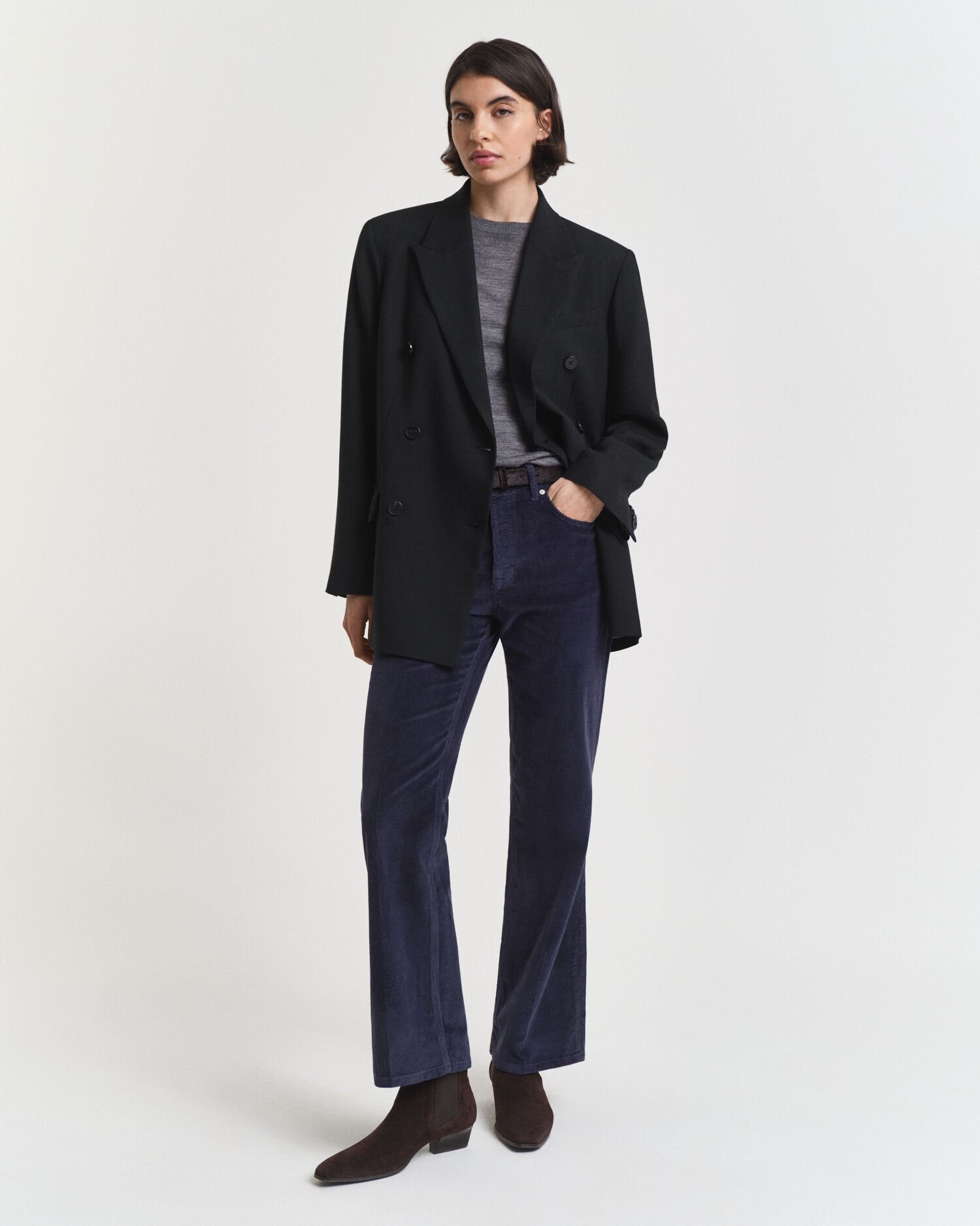 Jean évasé en velours côtelé