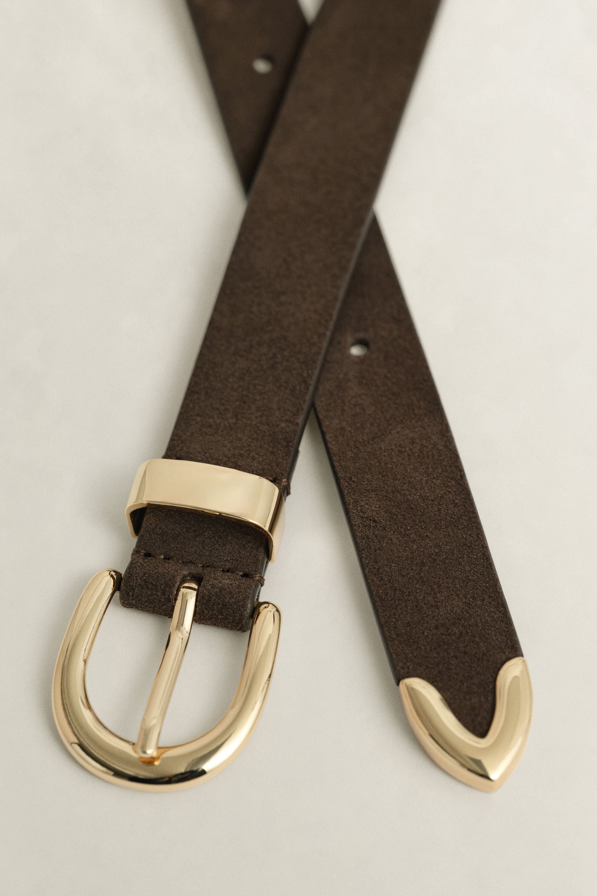 Ceinture en daim et métal