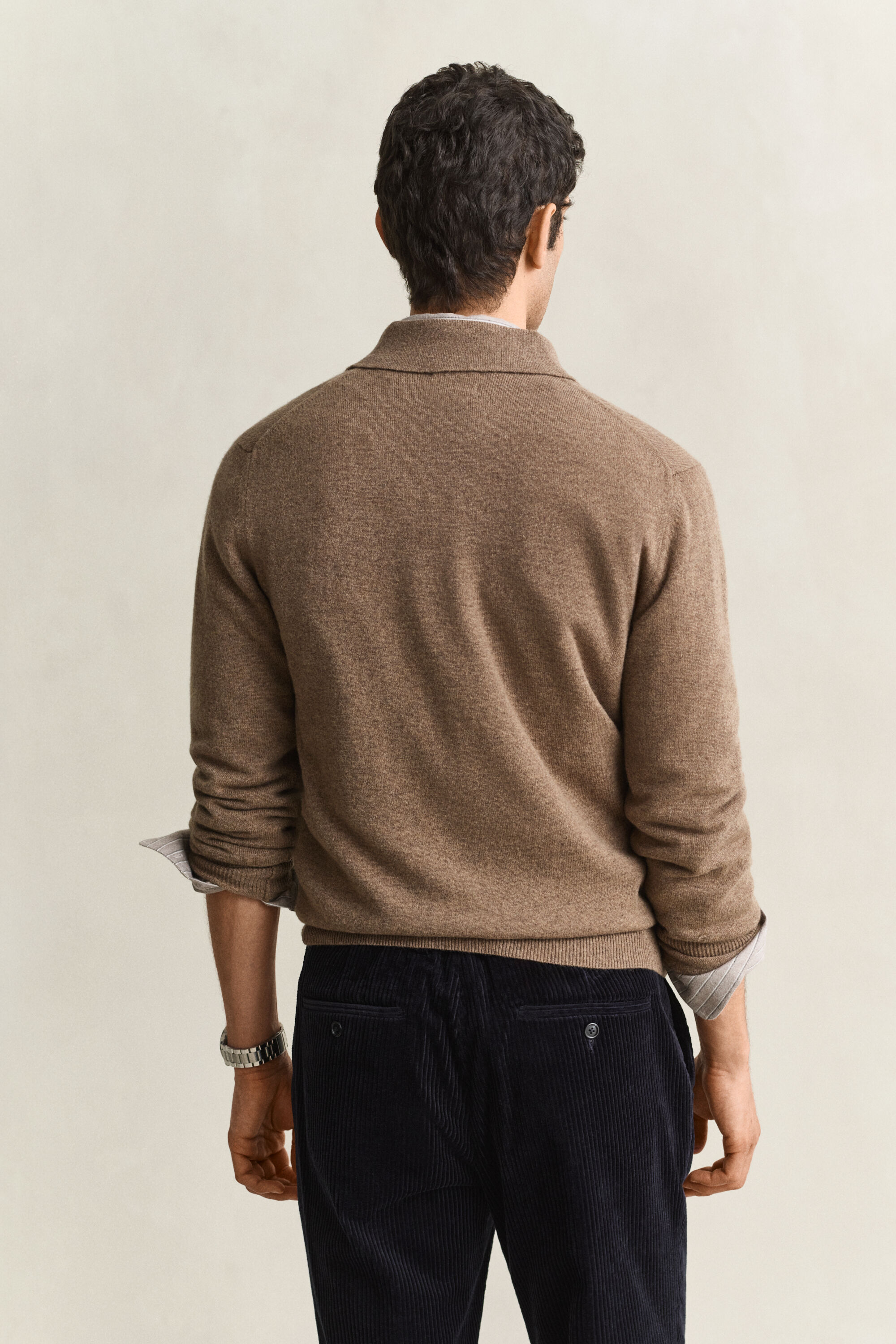 Pull polo en laine d'agneau ultrafine