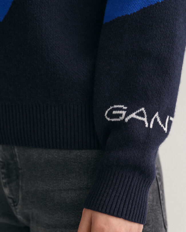 Pull ras du cou en jacquard Alpine Teens