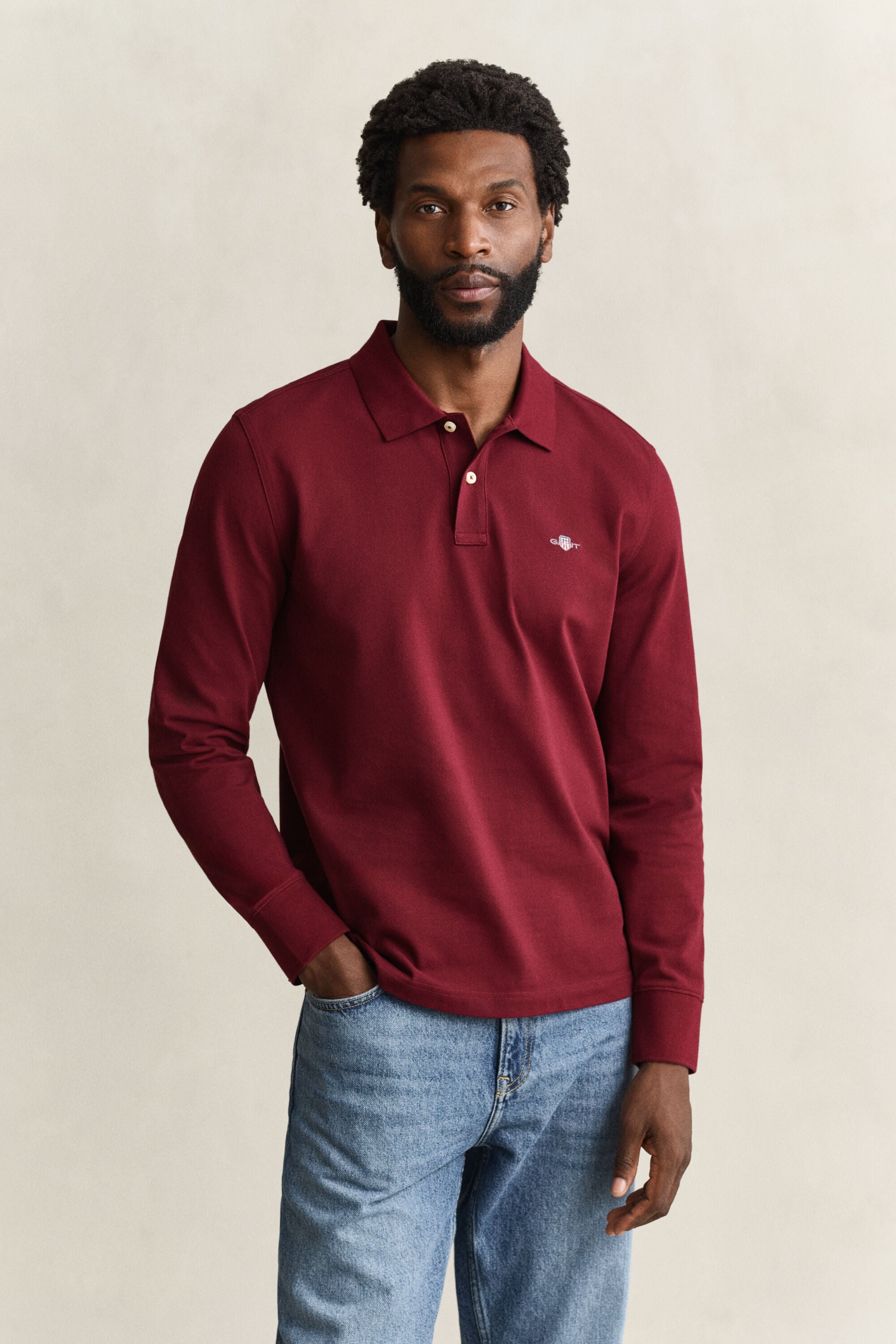 Polo Rugger en coton piqué avec écusson