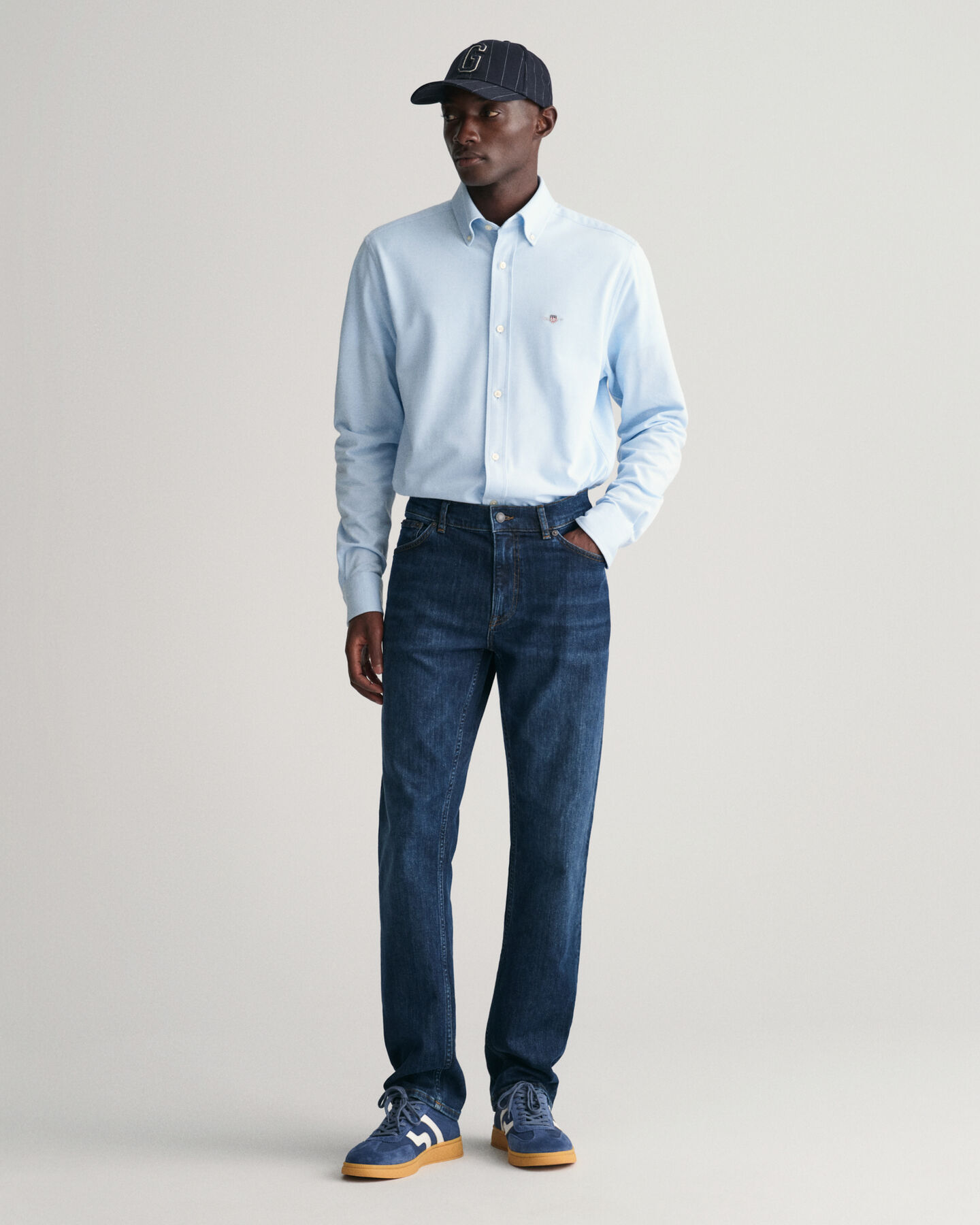 Chemise coupe regular en jersey de coton piqué