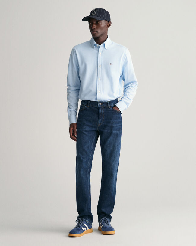 Chemise coupe regular en jersey de coton piqué