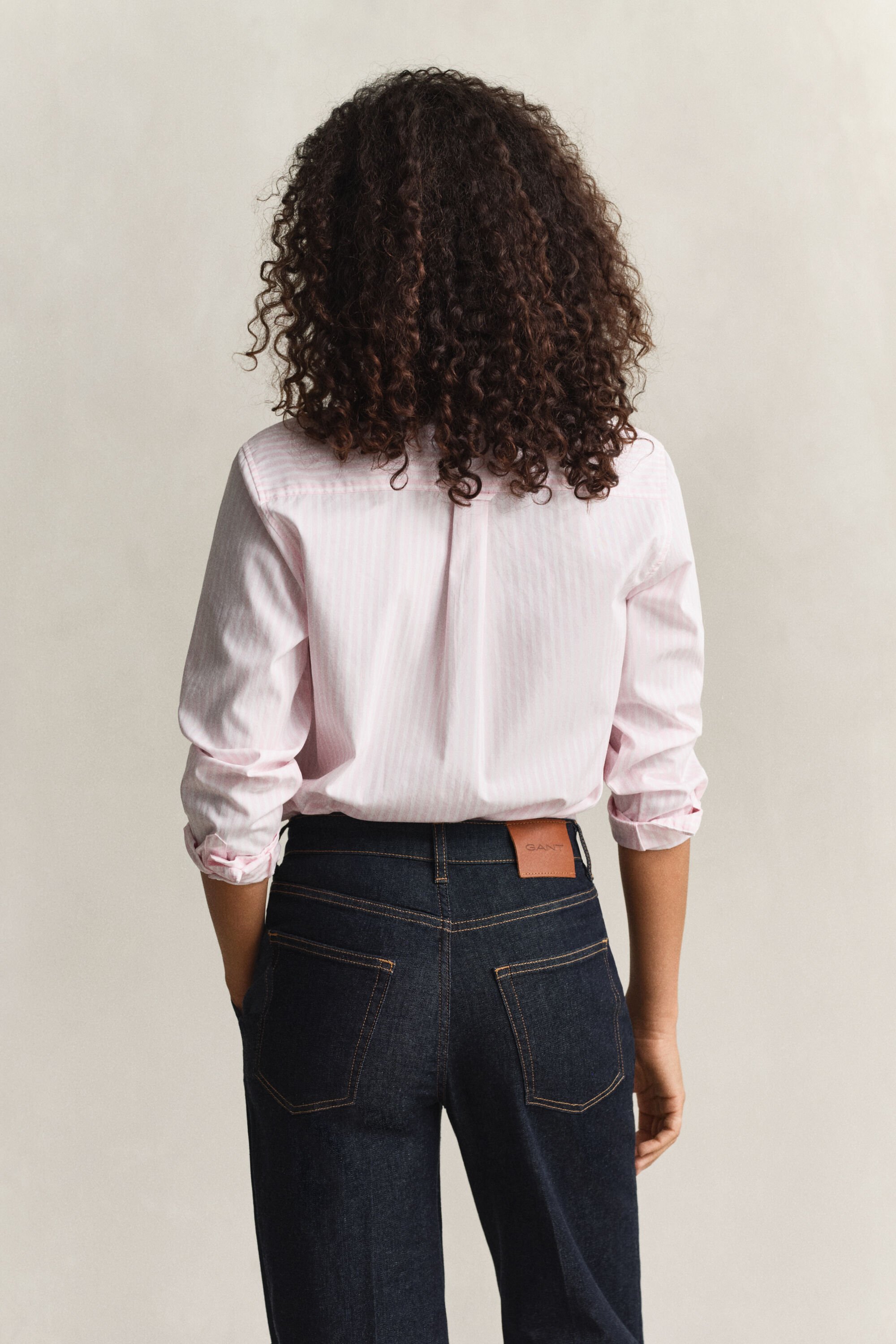 Chemise coupe regular en popeline à rayures classique