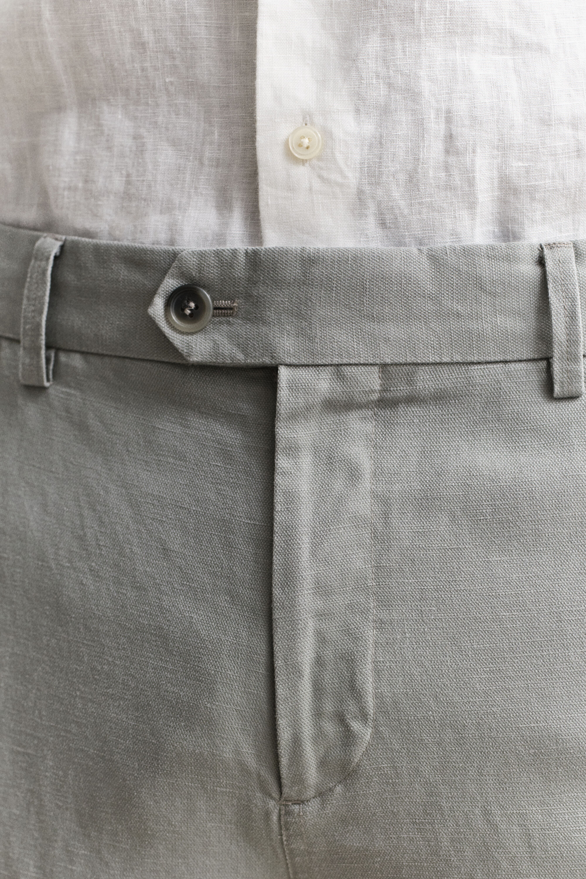 Pantalon de costume en lyocell et lin