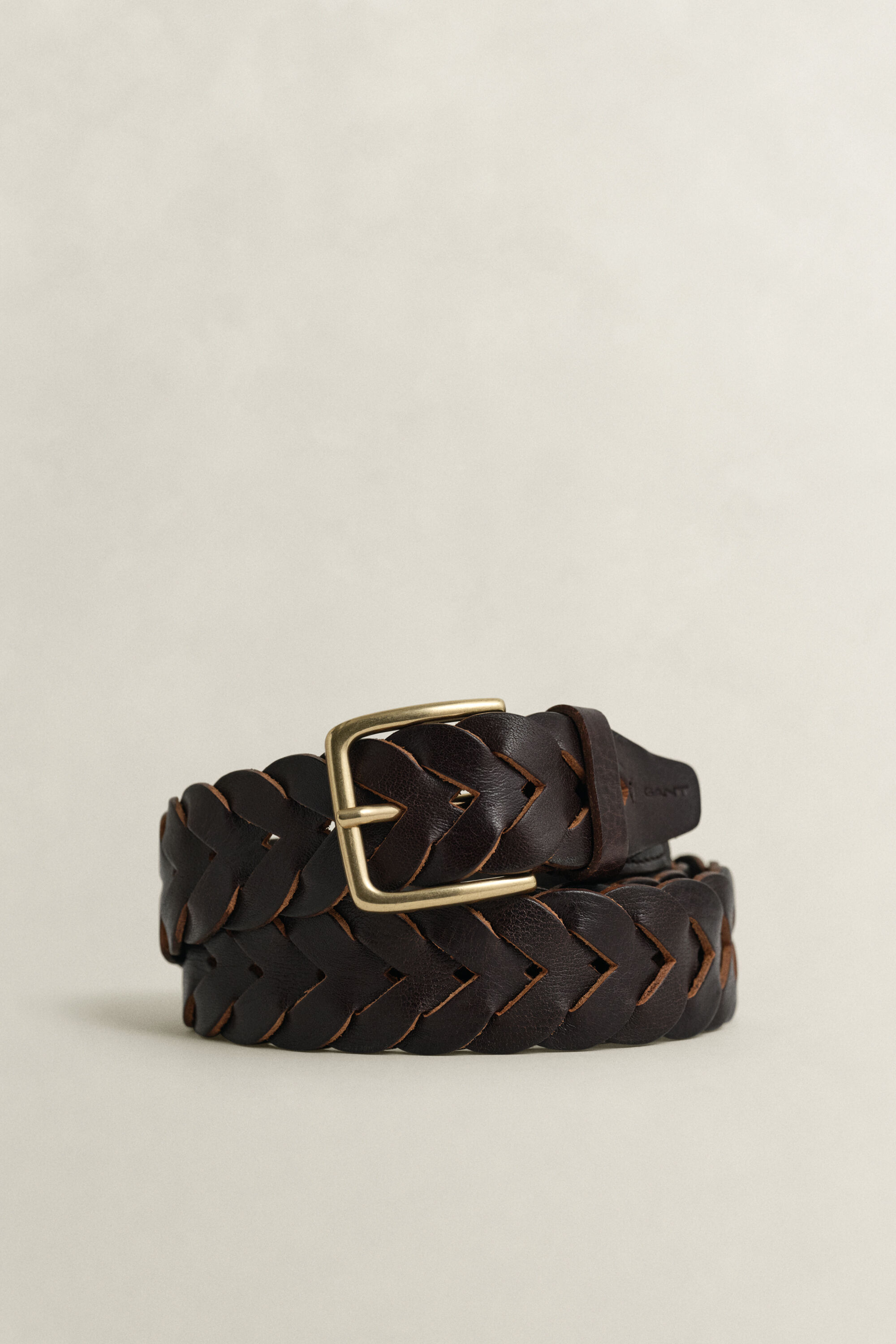 Ceinture en cuir tressé