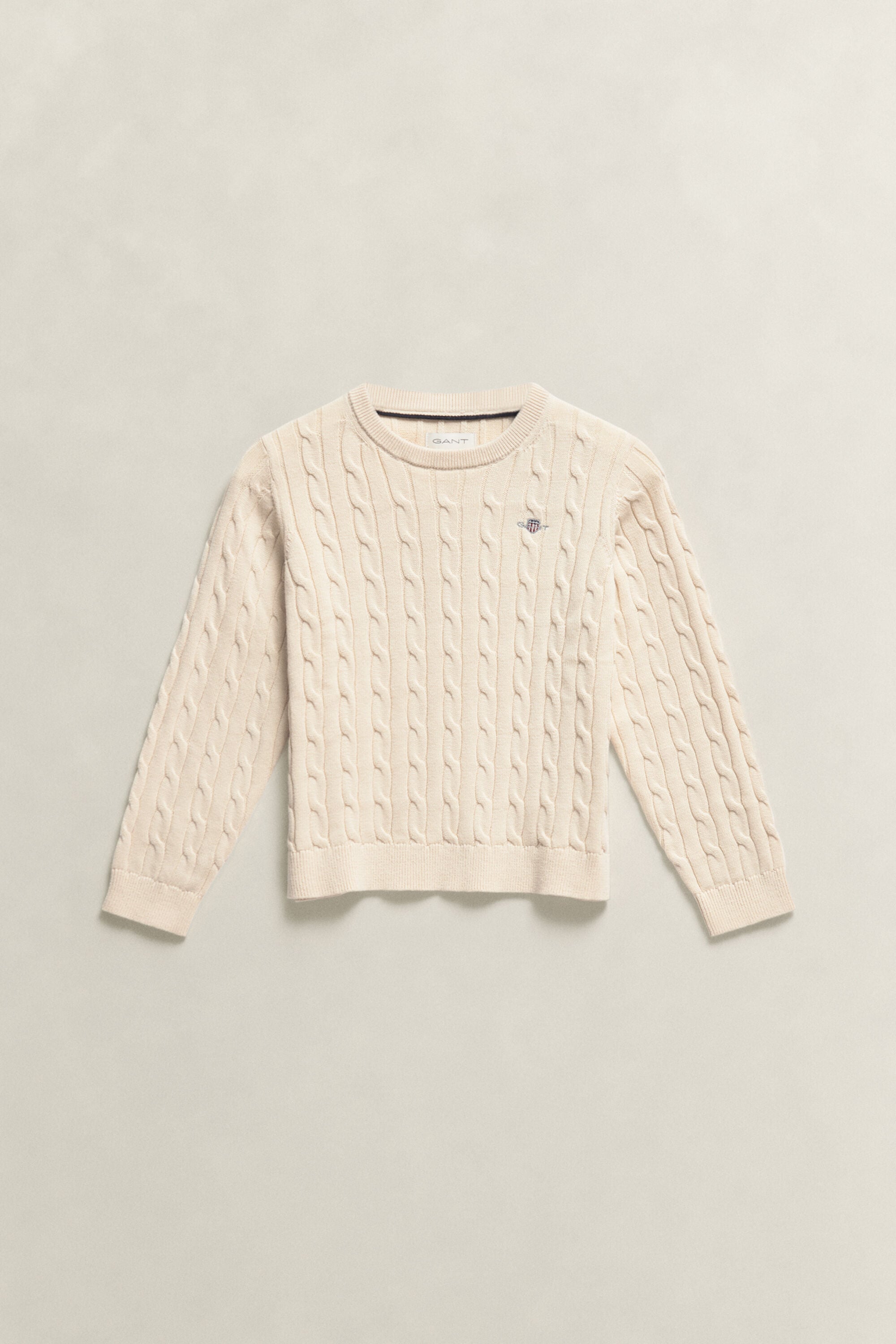 Pull en maille torsadée avec écusson Garçon