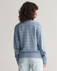 Cardigan en coton à rayures Tonal