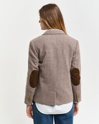 Veste blazer courte regular fit à chevrons