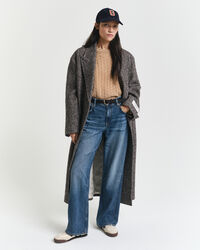 Pull col rond en maille torsadée de cachemire