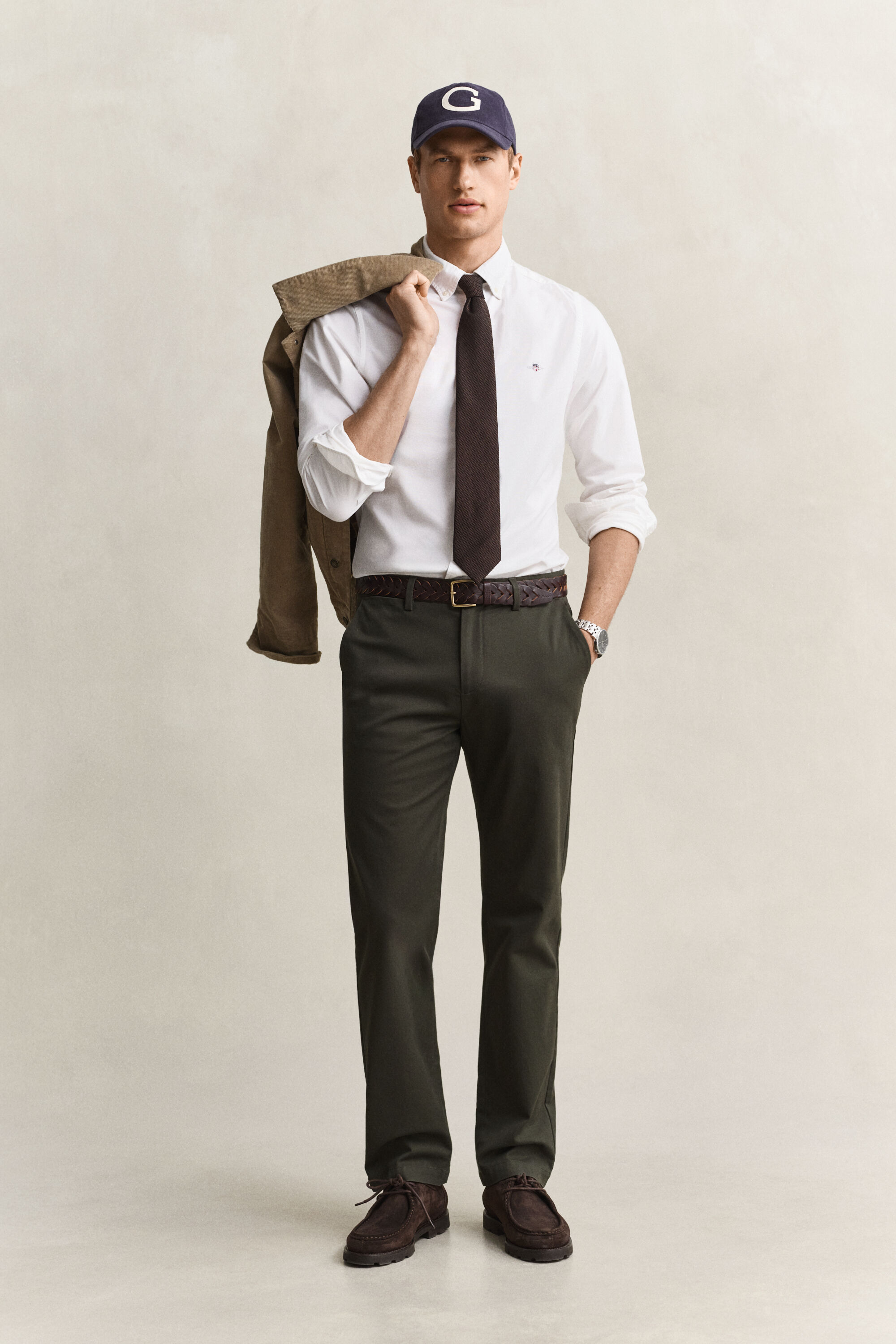 Pantalon chino élégant coupe regular
