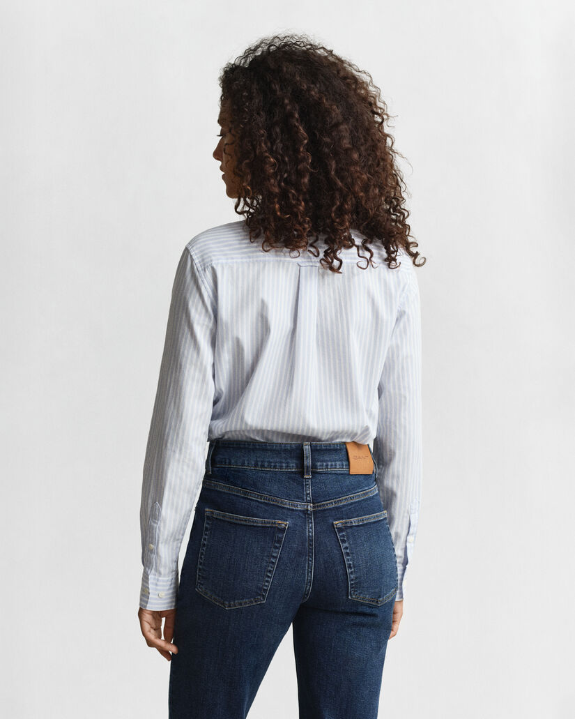 Chemise coupe regular en popeline à rayures classique