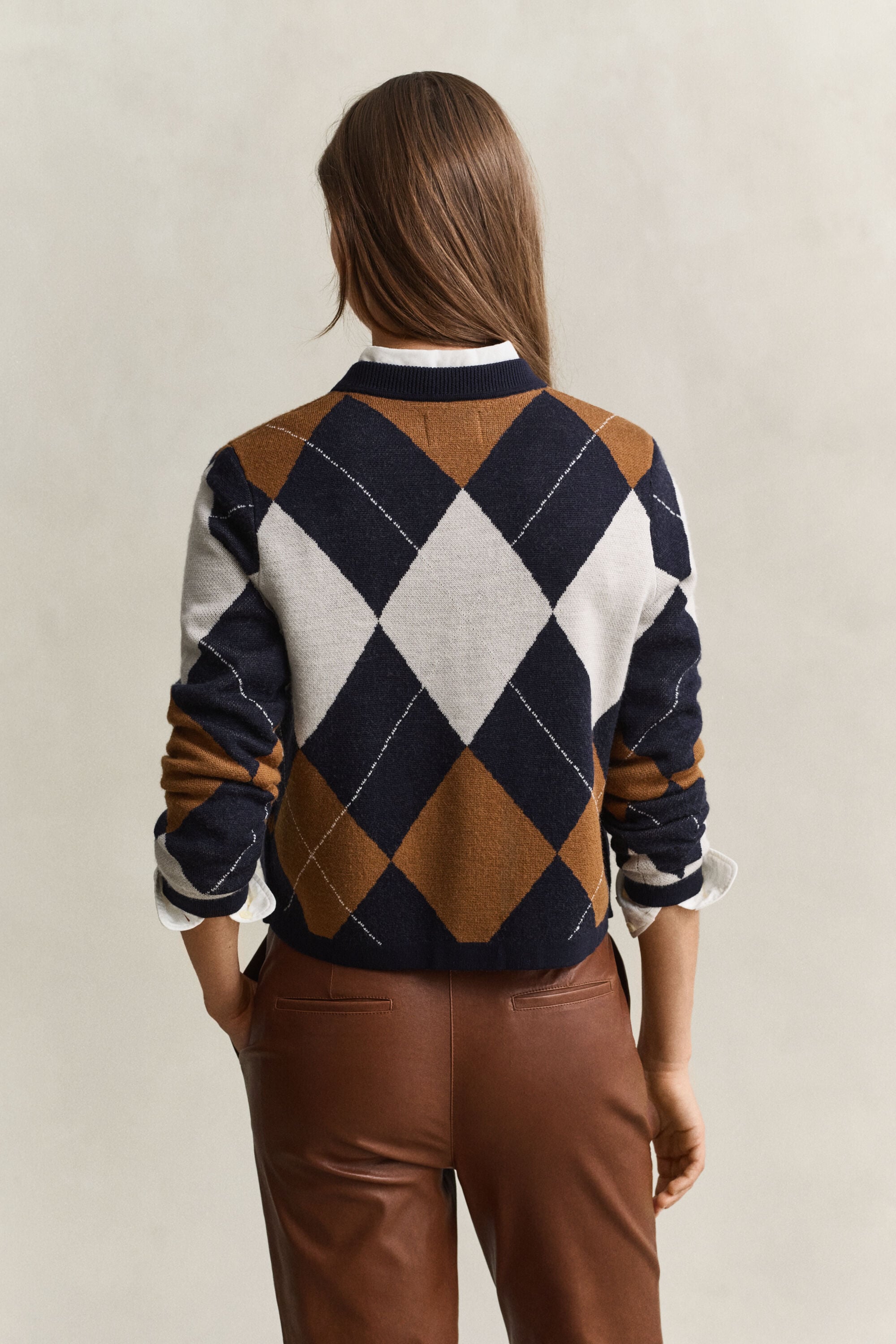 Cardigan à motif argyle