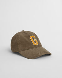 Casquette en velours côtelé avec écusson G