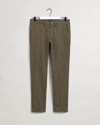 Pantalon chino slim fit en sergé Hallden
