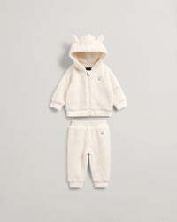 Ensemble sweat &agrave; capuche zipp&eacute; et pantalon en polaire duveteuse Baby